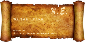 Multas Erika névjegykártya